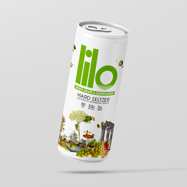 Lilo White Grape & Elderflower Hard Seltzer - Just 50 Calories, Zero Sugar, Gluten Free and 3.5% ABV