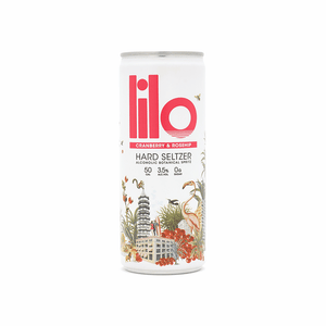 Lilo Cranberry & Rosehip Hard Seltzer - The can itself is a work of art